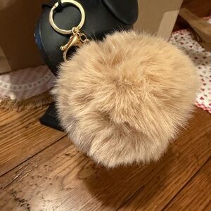 Fluffy Tan Pom Pom Keychain All accessories in my closet are $8 or 3 for $20